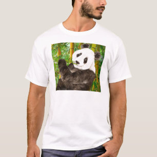 Cute Waterverf Panda in het Bamboe-bos T-shirt
