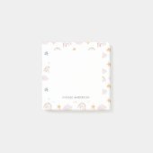Cute Waterverf Pastel Rainbow Cloud Stars Post-it® Notes (Voorkant)