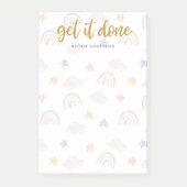 Cute Waterverf Pastel Rainbow Cloud Stars Post-it® Notes (Voorkant)