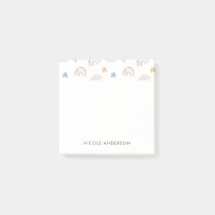 Cute Waterverf Pastel Rainbow Cloud Stars Post-it® Notes