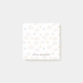 Cute Waterverf Pastel Rainbow Cloud Stars Post-it® Notes (Voorkant)