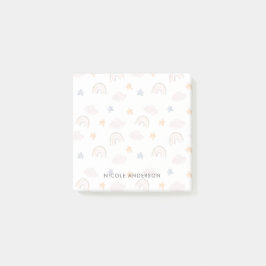 Cute Waterverf Pastel Rainbow Cloud Stars Post-it® Notes