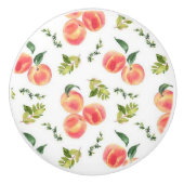 Cute Waterverf Peaches Patroon Keramische Knop (Voorkant)