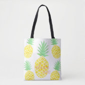 Cute Waterverf Pineappel Aloha Beaches Tote Bag (Voorkant)
