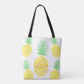 Cute Waterverf Pineappel Aloha Beaches Tote Bag (Achterkant)