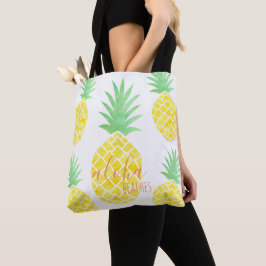 Cute Waterverf Pineappel Aloha Beaches Tote Bag