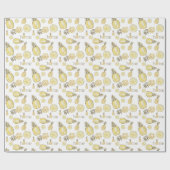 Cute Waterverf Pineappel Cadeaupapier (Vlak)