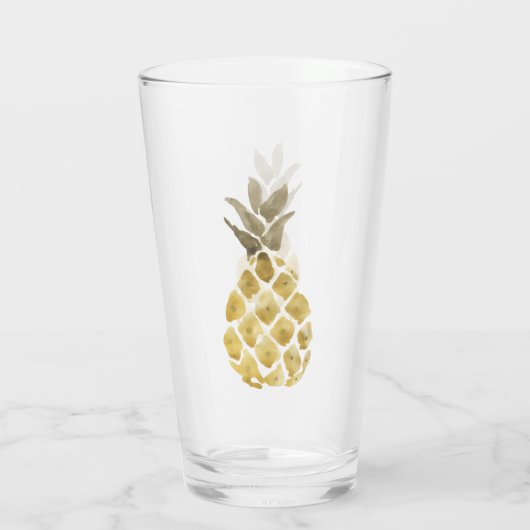 Cute Waterverf Pineappel Glas (Achterkant)