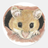 Cute Waterverf Pocket Mouse Sticker (Voorkant)