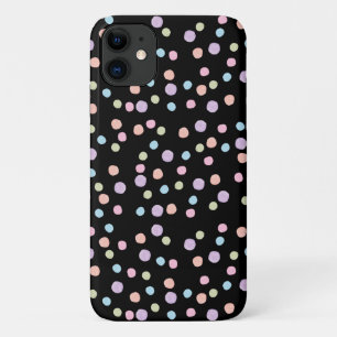 Cute Waterverf Polka Dot Colorful Black Pattern Case-Mate iPhone Case
