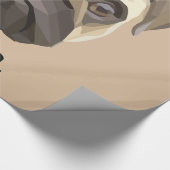 Cute Waterverf Pug Face Definition Cadeaupapier (Hoek)