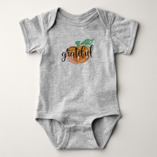 Cute Waterverf Pumpkin Halloween Baby Bodysuit (Voorkant)