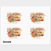 Cute Waterverf Pumpkins Thanksgiving Rechthoekige Sticker (Vel)