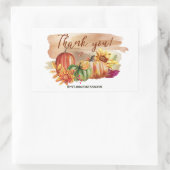 Cute Waterverf Pumpkins Thanksgiving Rechthoekige Sticker (Tas)