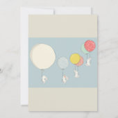 Cute Waterverf Rabbit Baby shower Kaart (Achterkant)