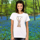 Cute Waterverf Rabbit Bunny Hare Easter Floral T-shirt