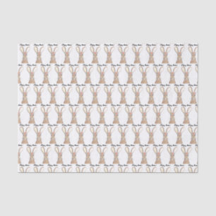 Cute Waterverf Rabbit Bunny Hare Easter Floral Tissuepapier
