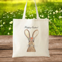 Cute Waterverf Rabbit Bunny Hare Easter Floral