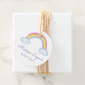 Cute Waterverf Rainbow Baptisme Christening Bedankjes Labels (In situ)