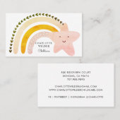 Cute Waterverf Rainbow Childcare Visitekaartje (Voorkant / Achterkant)