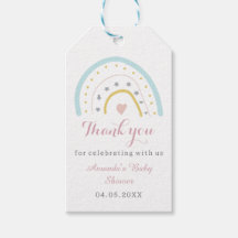 Cute Waterverf Rainbow Dank u Baby shower