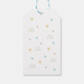 Cute Waterverf Rainbow Dank u de Birthday Party Cadeaulabel (Achterkant)