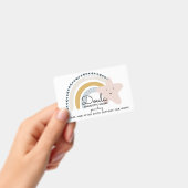 Cute Waterverf Rainbow Doula Birth Services ID Badge (Handheld)