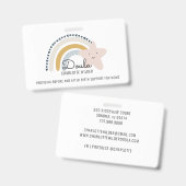 Cute Waterverf Rainbow Doula, echtgenote Badge (Voor- en achterkant)