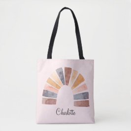 Cute Waterverf Rainbow Gepersonaliseerd Kind Tote Bag