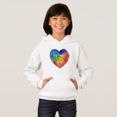 Cute Waterverf Rainbow Heart (Voorkant volledig)