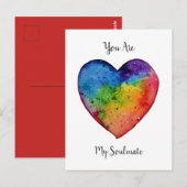 Cute waterverf Rainbow Heart Briefkaart (Voorkant / Achterkant)