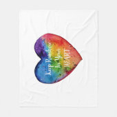 Cute Waterverf Rainbow Heart Fleece Deken (Voorkant)
