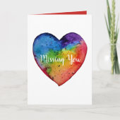 Cute waterverf Rainbow Heart Kaart (Voorkant)