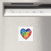 Cute Waterverf Rainbow Heart Magneet (Insitu (Vaatwasser))