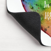 Cute Waterverf Rainbow Heart Muismat (Hoek)