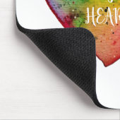 Cute Waterverf Rainbow Heart Muismat (Hoek)