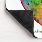 Cute Waterverf Rainbow Heart Muismat (Hoek)