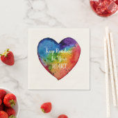 Cute Waterverf Rainbow Heart Servetten (Insitu)