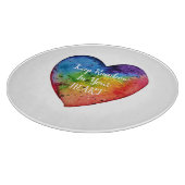 Cute Waterverf Rainbow Heart Snijplank (Hoek)