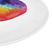 Cute Waterverf Rainbow Heart Snijplank (Hoek)