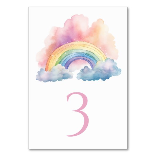 Cute Waterverf Rainbow Kaart (Voorkant)