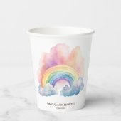 Cute Waterverf Rainbow Papieren Bekers (Achterkant)