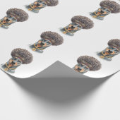 Cute Waterverf Rapper Doberman Cadeaupapier (Hoek)