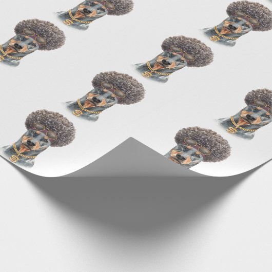 Cute Waterverf Rapper Doberman Cadeaupapier (Hoek)