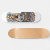 Cute Waterverf Rapper Doberman Persoonlijk Skateboard (Horizontaal)