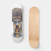 Cute Waterverf Rapper Doberman Persoonlijk Skateboard (Voorkant)