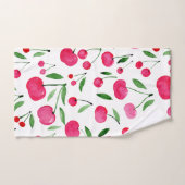 Cute waterverf red cherries patroon bad handdoek (Handdoek)