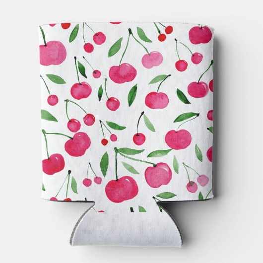 Cute waterverf red cherries patroon blikjeskoeler (Achterkant)