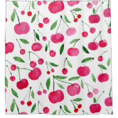 Cute waterverf red cherries patroon douchegordijn (Voorkant)