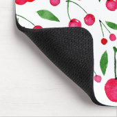 Cute waterverf red cherries patroon muismat (Hoek)